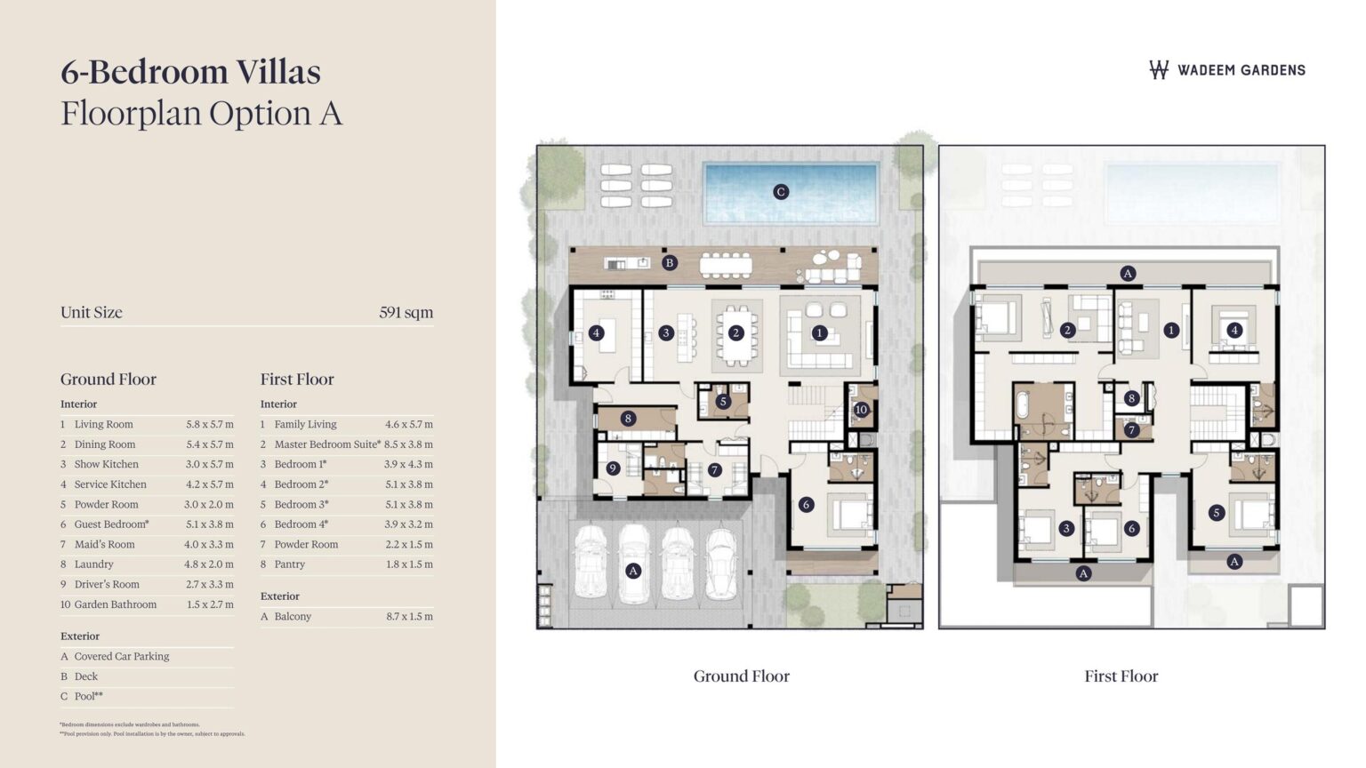 Wadeem Gardens - Floorplans - 6 Bedroom