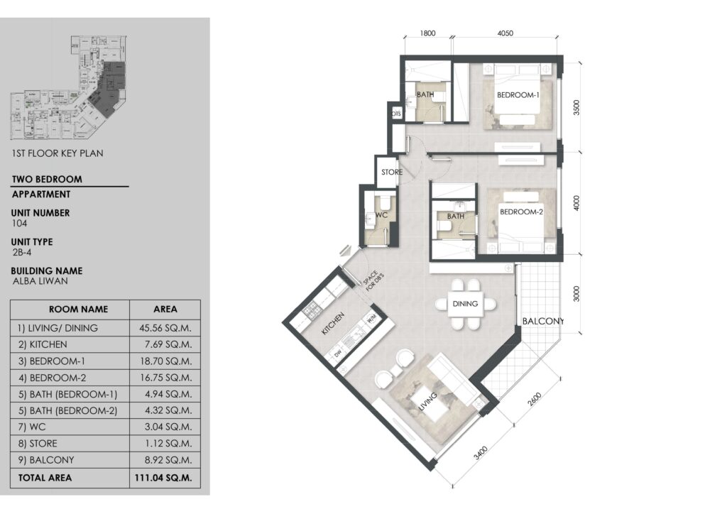 Alba Residence floor plan fp_2br_b