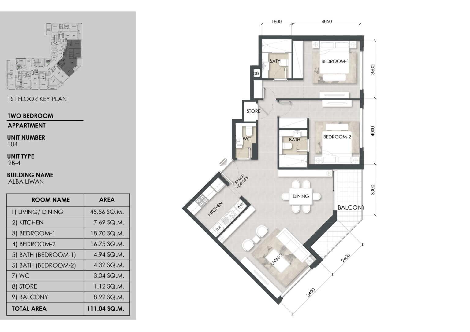 Alba Residence floor plan fp_2br_b