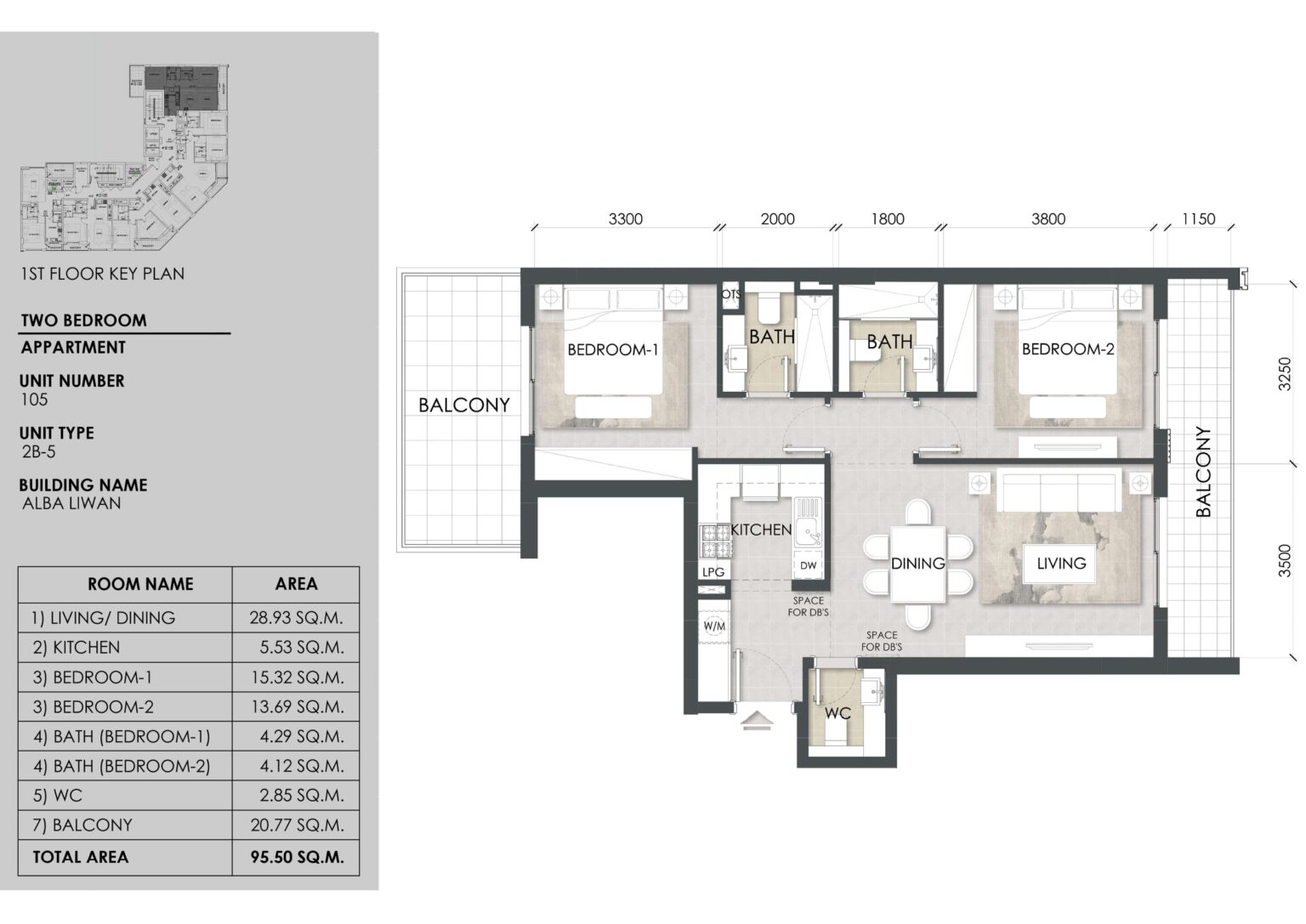 Alba Residence floor plan fp_2br_c