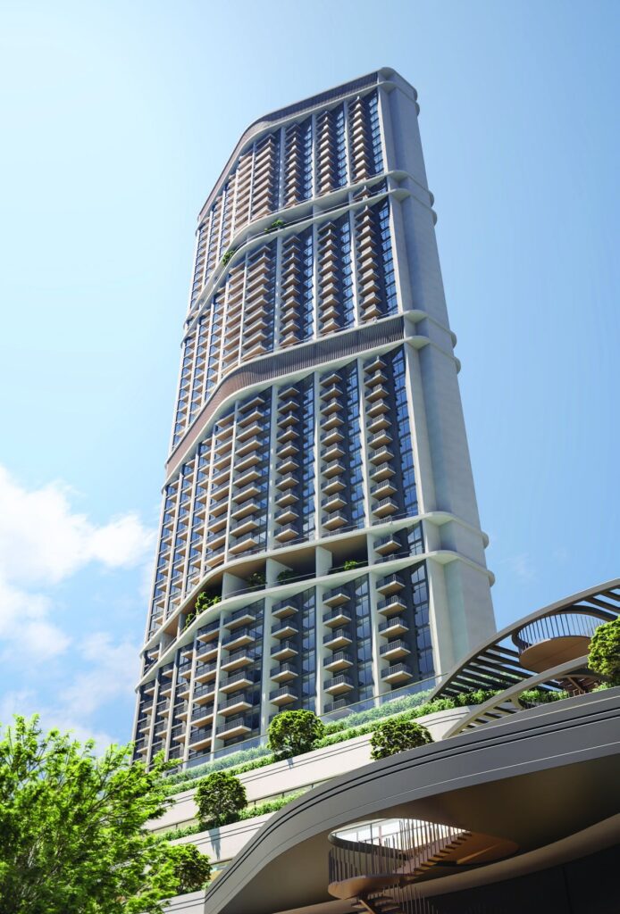 340 Riverside Crescent tower exterior at Sobha Hartland II, Dubai