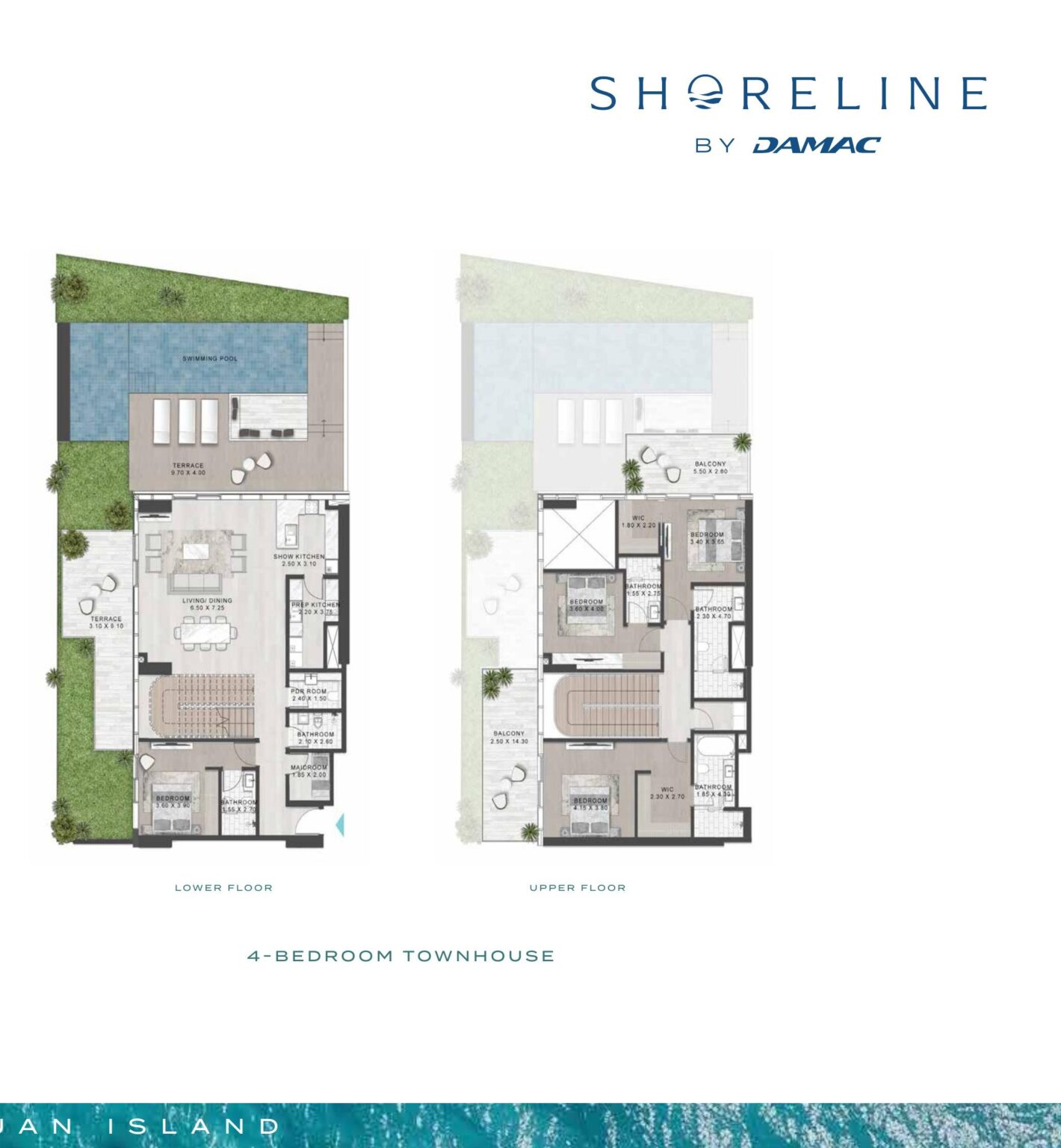 Shoreline 4 Bedroom townhouse floor plan