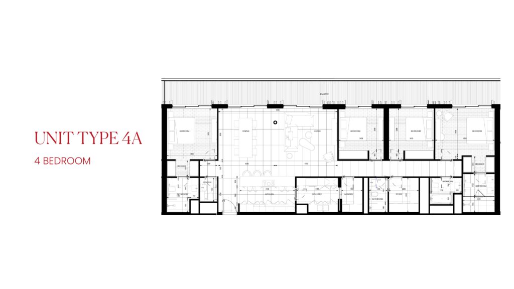 Rosso Bay Residences 4 Bedroom floor plan