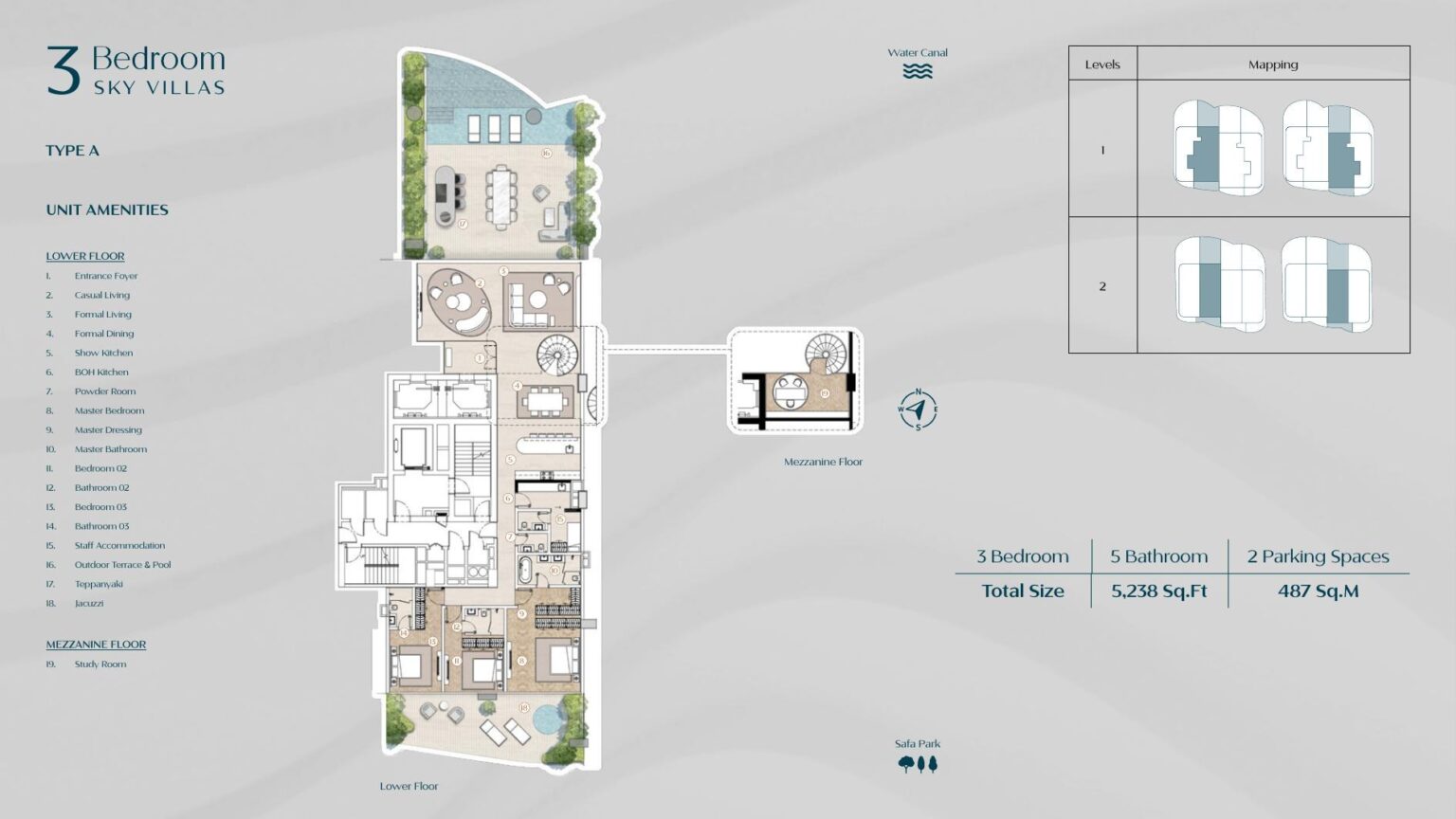 Casa AHS 3 bedroom penthouse floor plan