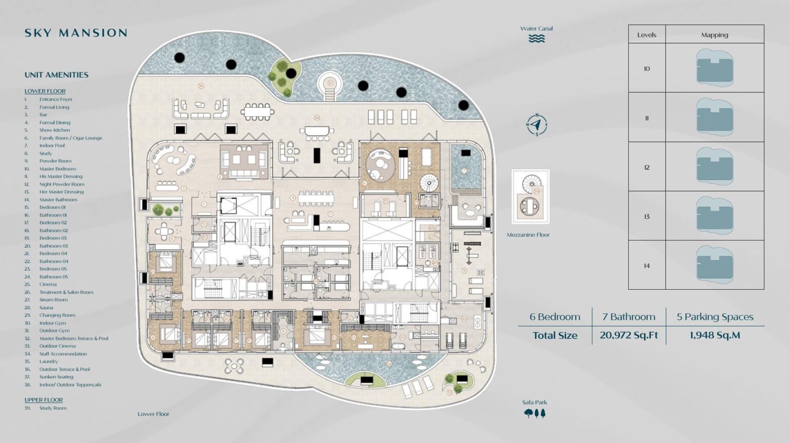 Casa AHS 6 bedroom Sky Mansion floor plan